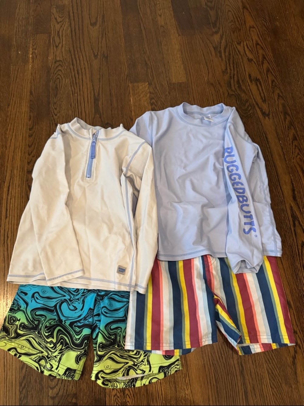 Boys Bathing suits with Long sleeve rashguards